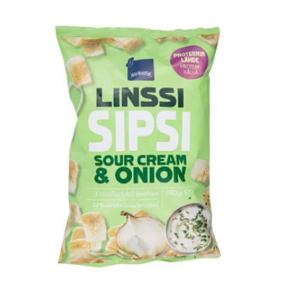 Чипсы из чечевицы со сметаной и луком Rainbow  linssisipsi sour cream & onion 110 г