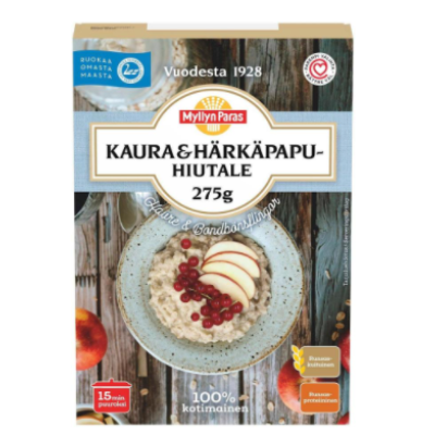 Каша Myllyn Paras Kaura & Harkapapuhiutale 275г овес и фасоль