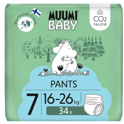 Подгузники Moomin Baby Walkers 7-34 шт 16-26 кг