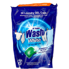 Капсулы для стирки At Home Wash Washing Pods White 30 шт