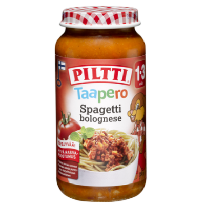 Детское питание Piltti Spagetti Bolognese 250 г Спагетти Болоньезе