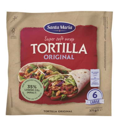 Большие пшеничные лепешки Santa Maria Tex Mex Tortilla Original Large 6-pack 371г