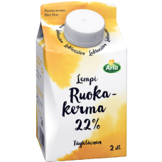 Сливки для приготовления Arla lempi ruokakerma 22% 200мл без лактозы