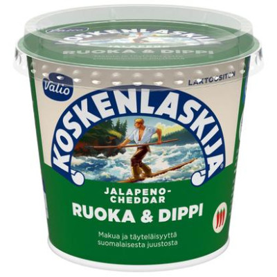 Плавленый сыр Валио Valio Koskenlaskija Ruoka & Dippi Jalapeno-Cheddar 250г Халапеньо-Чеддер без лактозы