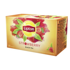 Черный чай Lipton Strawberry 20шт в пакетиках