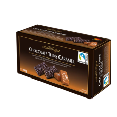 Шоколадные пластинки с карамелью и морской солью Maitre Truffout Chocolate Thins Caramel & Salt 200г