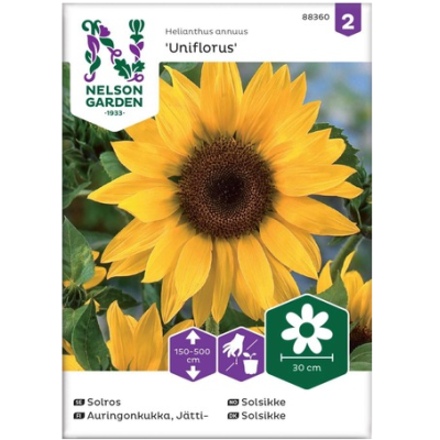 Семена подсолнечника гиганта Унифлорус Nelson Garden Seed Sunflower Giant Uniflorus