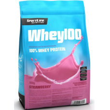 Клубничный порошок сывороточного протеина Sportlife Nutrition Whey100 700г