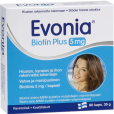 Концентрированная биотиновая добавка Evonia Biotin Plus 5 мг 60капсул