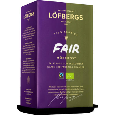 Молотый кофе Lofbergs Fair темной обжарки 450г