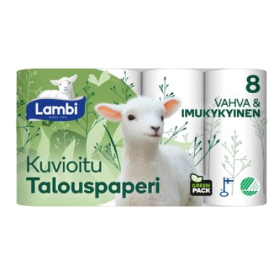 Кухонные полотенца Lambi Talouspaperi Kuvioitu 8 шт текстурированная