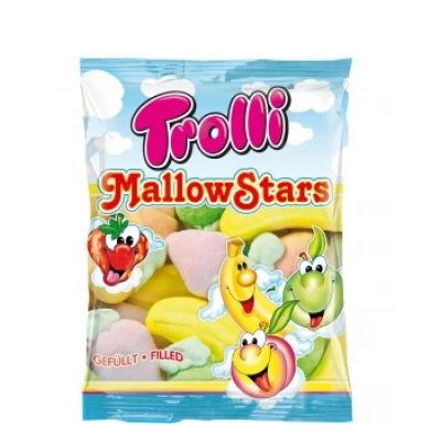 Зефир Trolli Mallow Stars Микс 150г с фруктовыми вкусами 