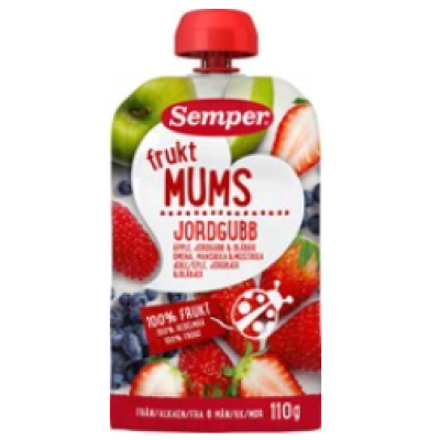 Фруктовое пюре Semper Fruktmums Strawberry 110г с 6 месяцев