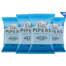 Картофельные чипсы с морской солью Pipers Anglesey Sea Salt 4 х 150 г