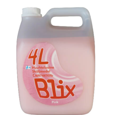 Кондиционер для белья Blix Softener 4л в канистре розовый