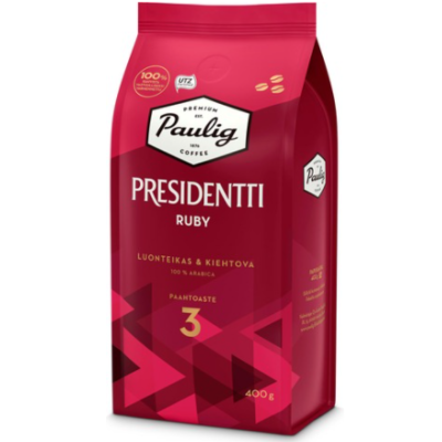 Кофе в зернах Paulig President Ruby 400г