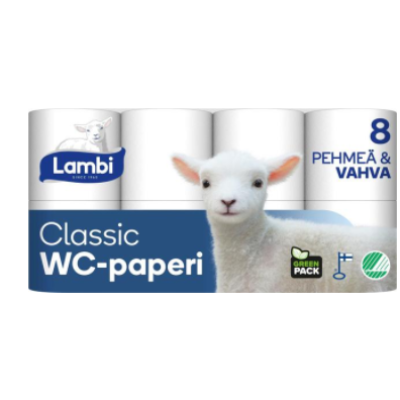 Туалетная бумага Lambi WC-paperi 8 шт