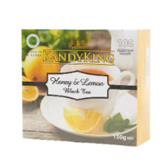 Чай в пакетиках Kandy King Tea Honey / Lemon 100шт х 1,5 г